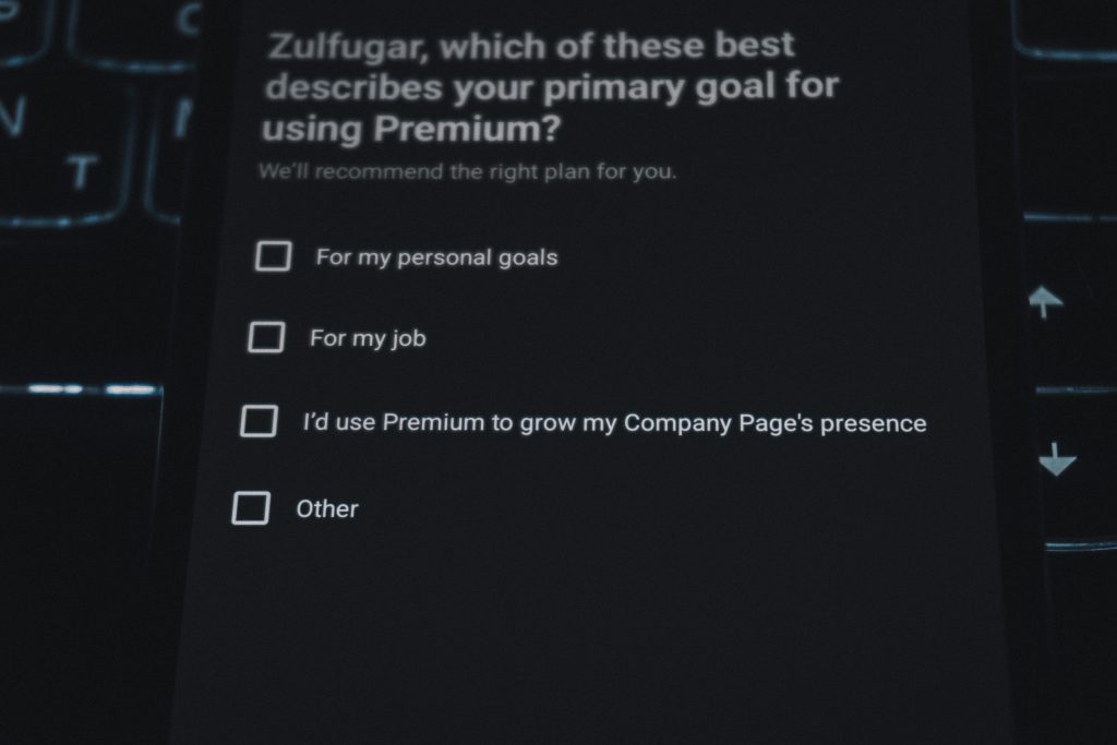 Someone chooses the premium version