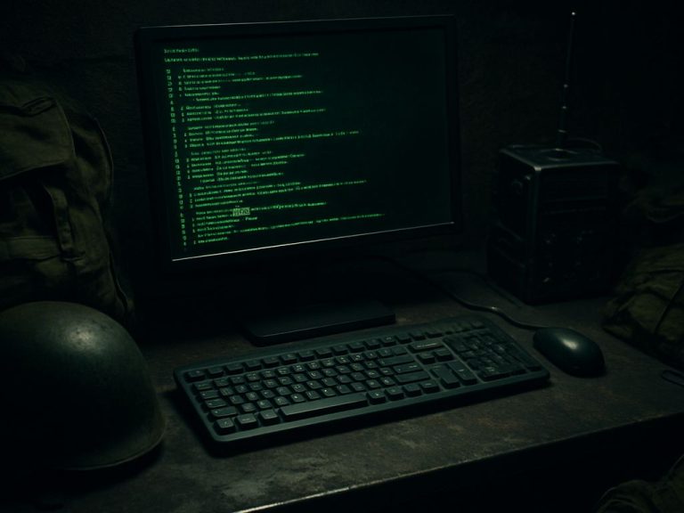 code screen dark military