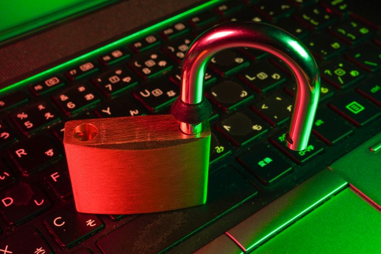 digital privacy lock data protection dark