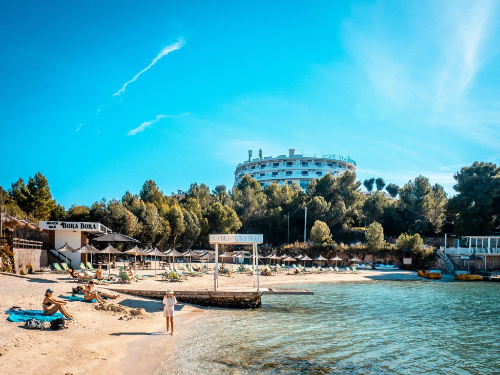 ksamil beach albania turquoise water