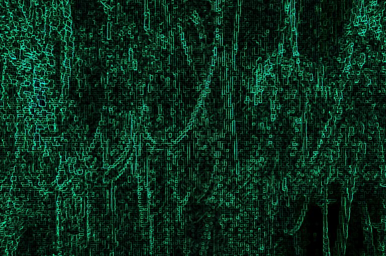 neural network data connections dark abstract