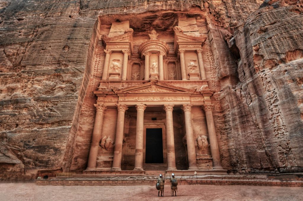 solo traveler petra jordan canyon sunrise