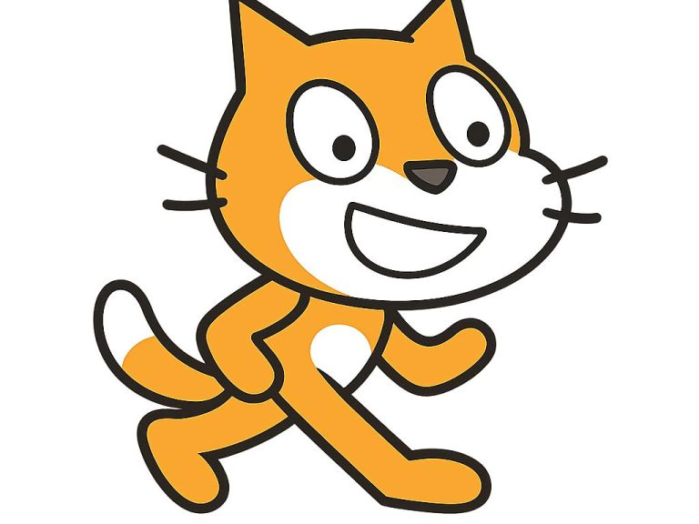A picture of a cat in Scratch that is moving
