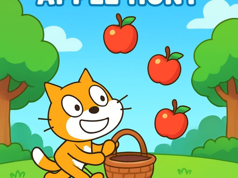 Apple hunting game in Scratch