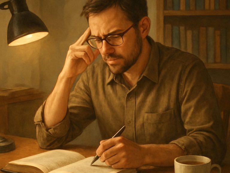 مترجم يفكر أثناء عمله