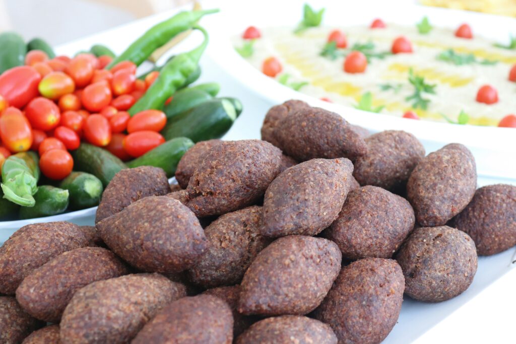 Fried kibbeh, a traditional Arabic dish