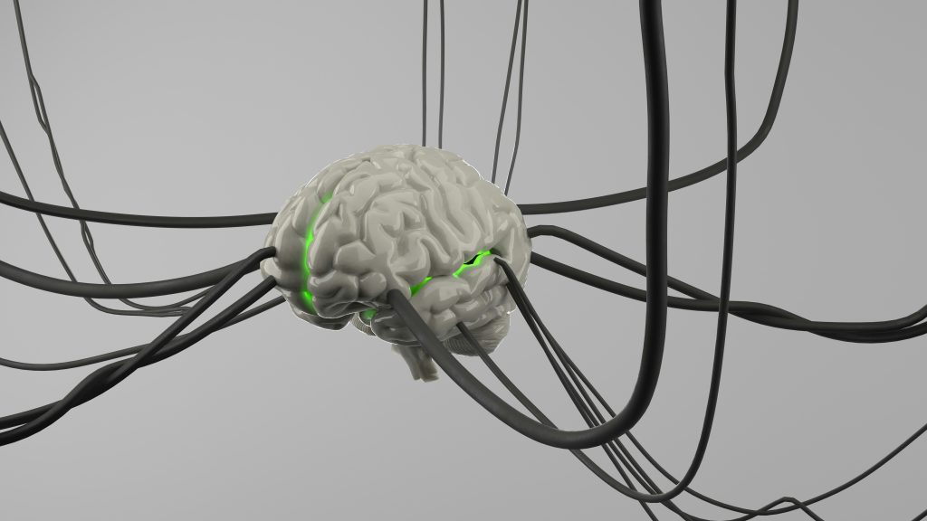 Neuralink brain chip implant concept art