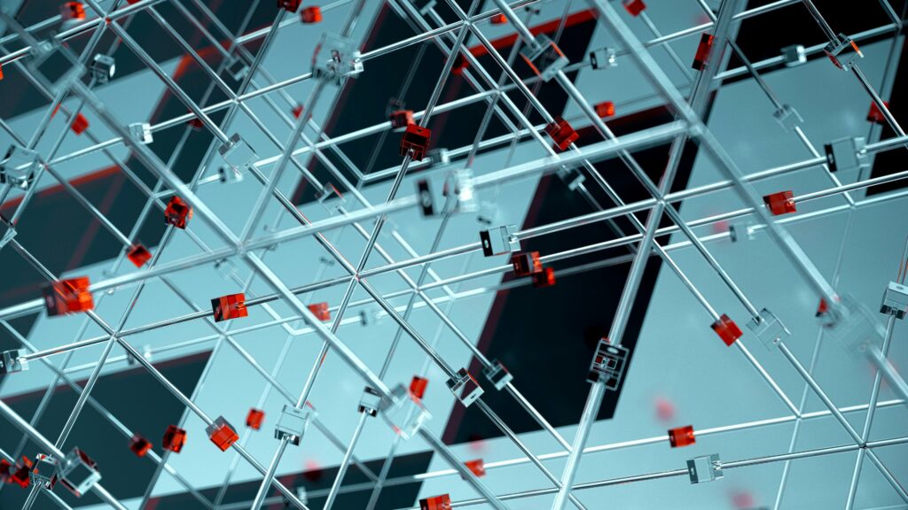 blockchain network nodes connected digital abstract