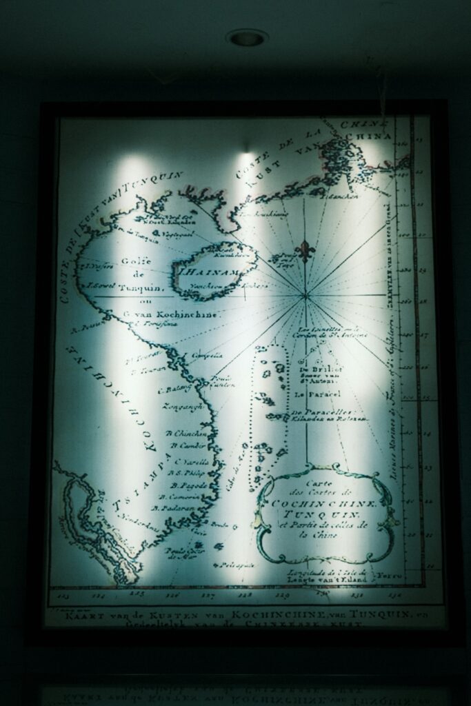 Old colonial map document