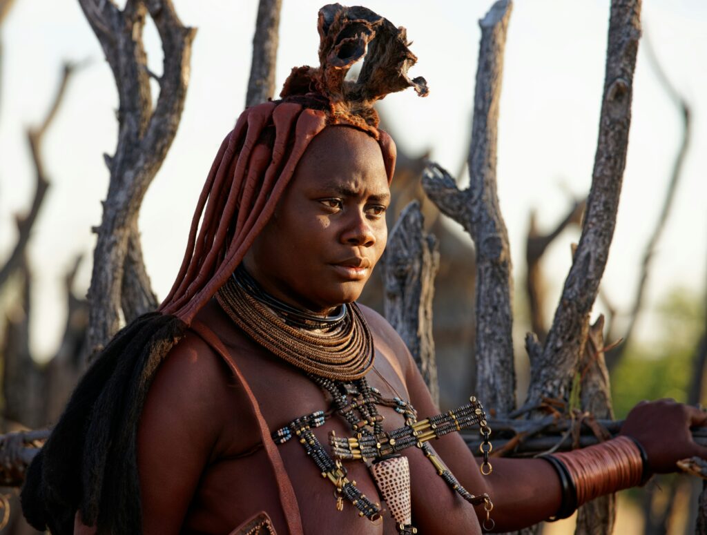 himba woman namibia traditional red ochre