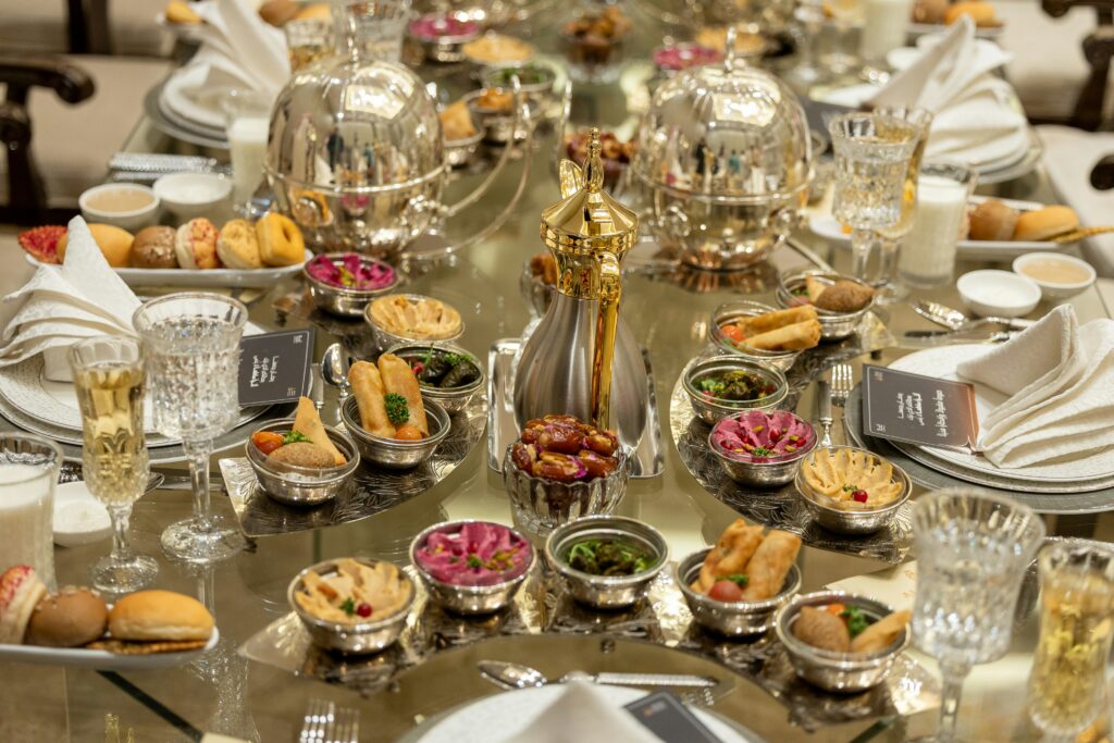 mezze spread Lebanese food table