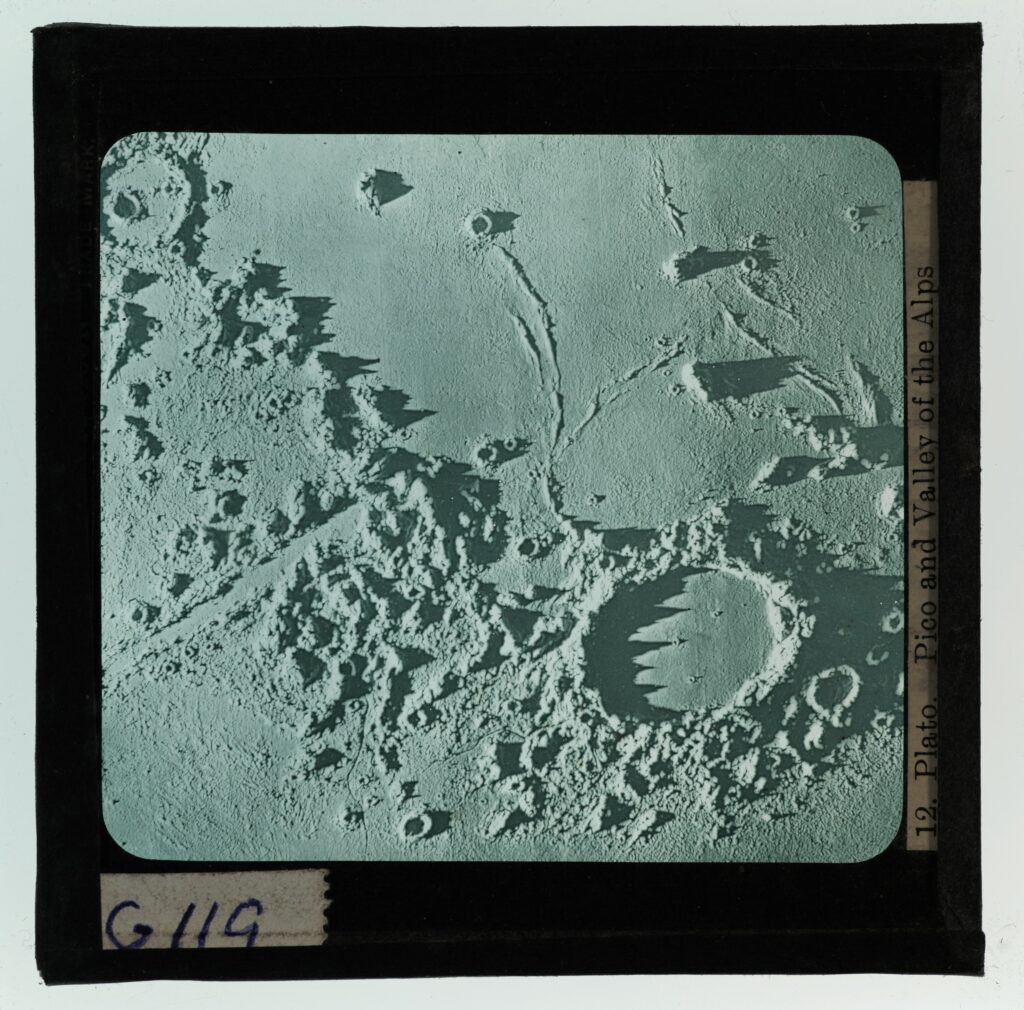 moon surface crater astronaut space science