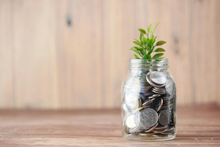savings jar coins growth interest financial
