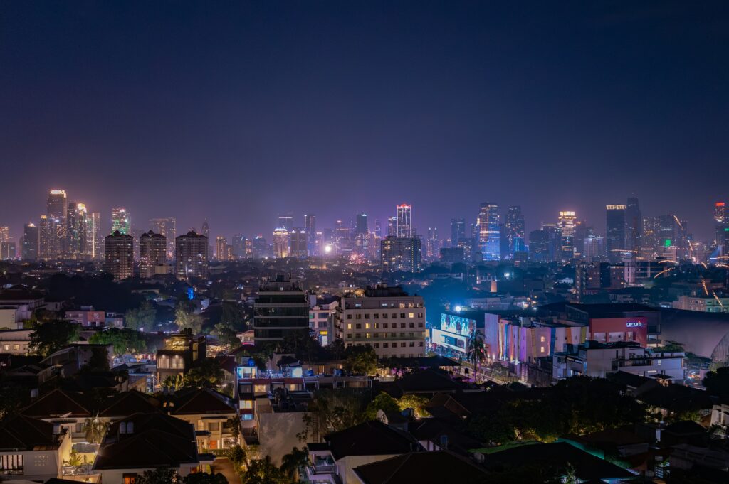 Jakarta Skyline on New Years Eve