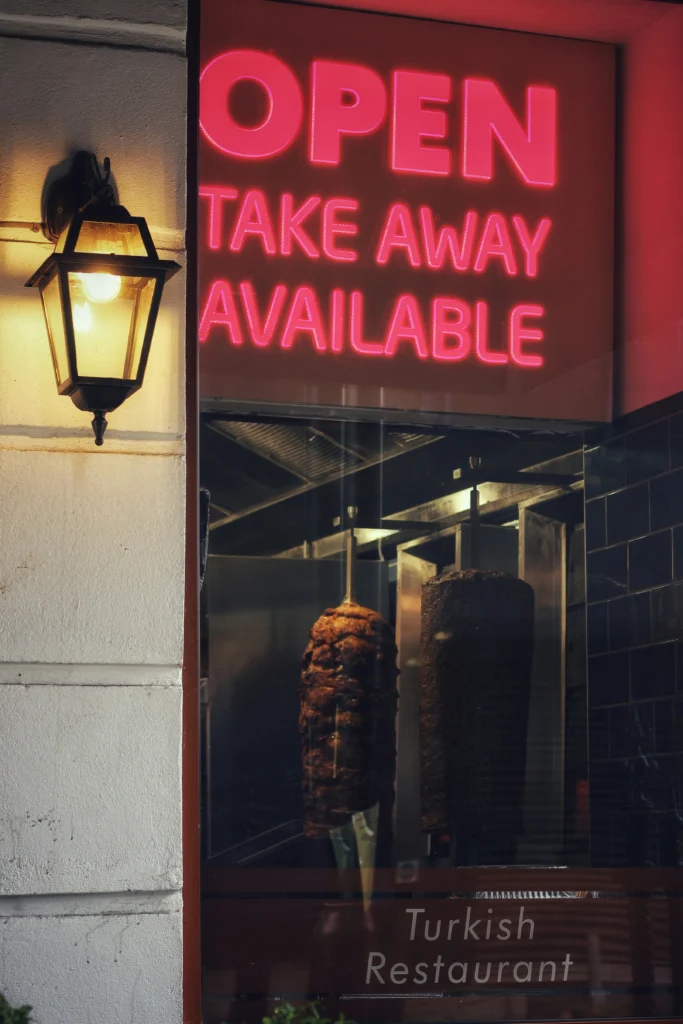 Turkish restaurant window