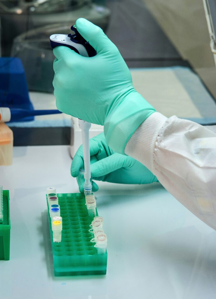 biohacking lab equipment hands