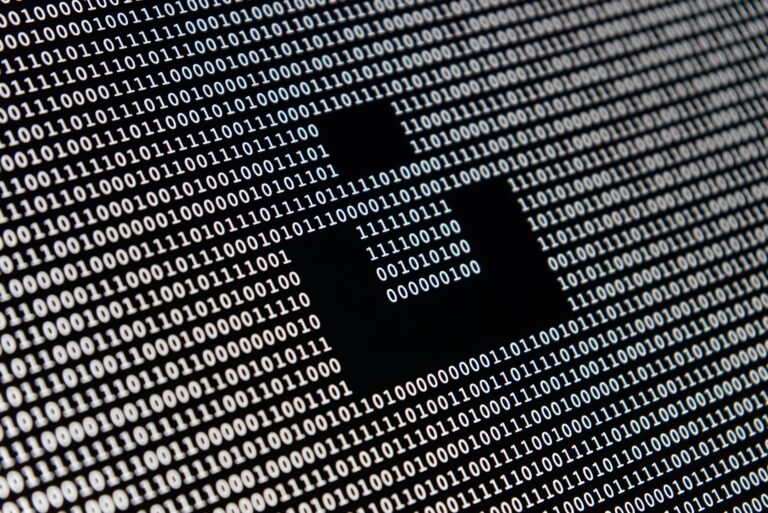 computer monitor digital binary code