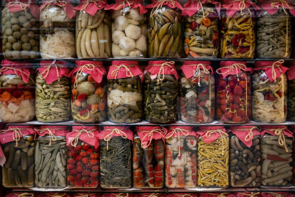 dried fruits vegetables homemade preserves jars