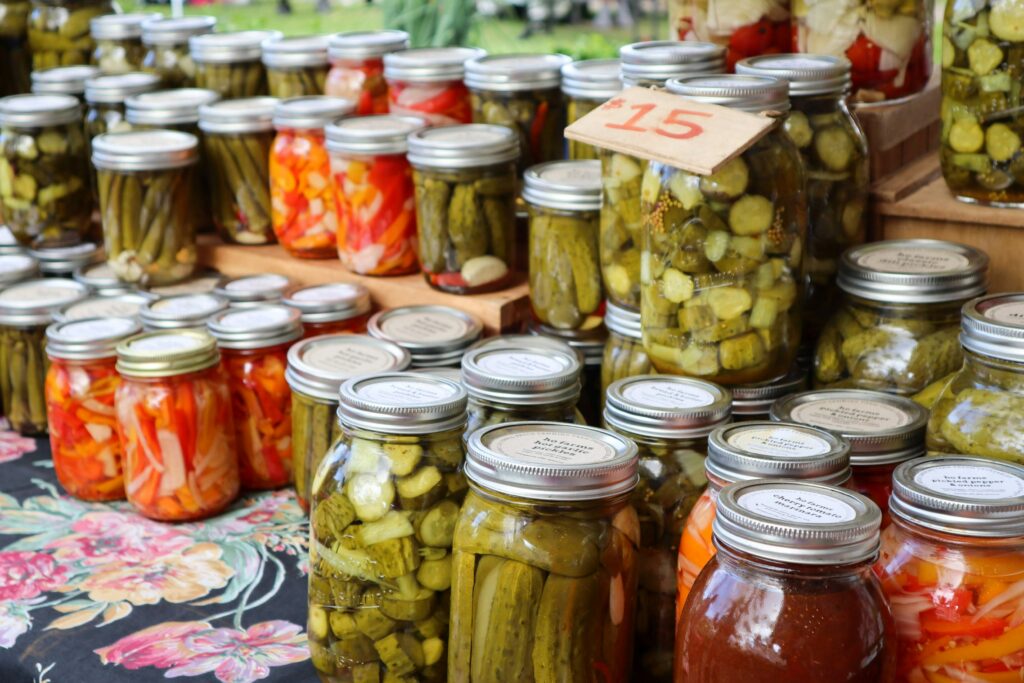 fermented pickles jars