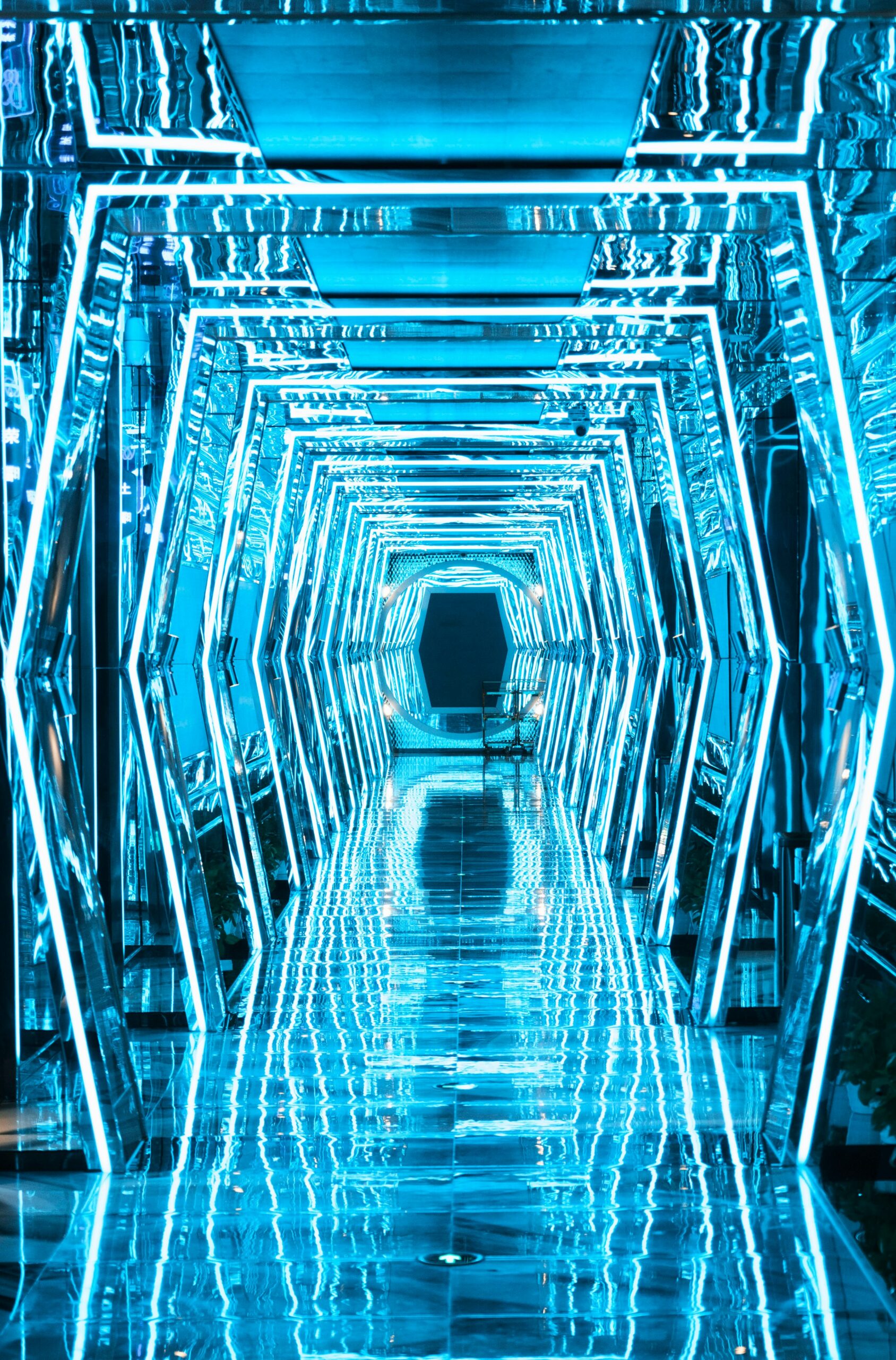 neon labyrinth glowing paths