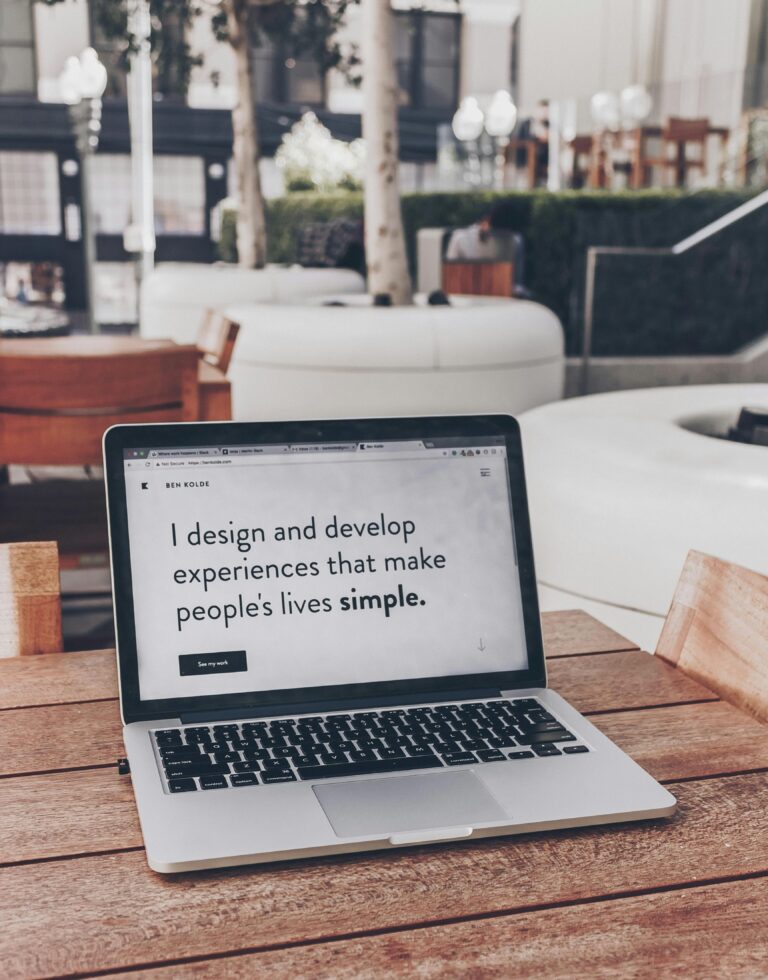 portfolio website mockup