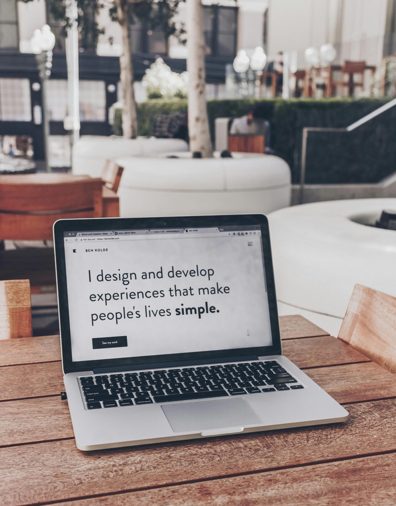 portfolio website mockup