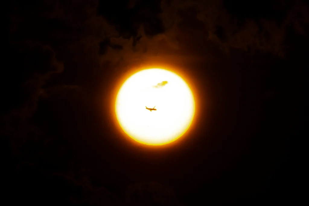 spaceship near sun nebula