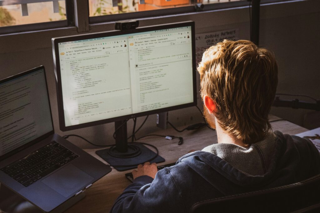 translator annotating AI output on screen